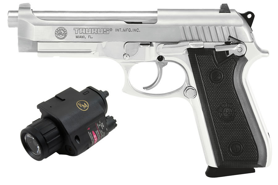 Buy TAURUS PT92 AF 9MM STAINLESS WITH LIGHT/LASER Online Taurus Arms 247